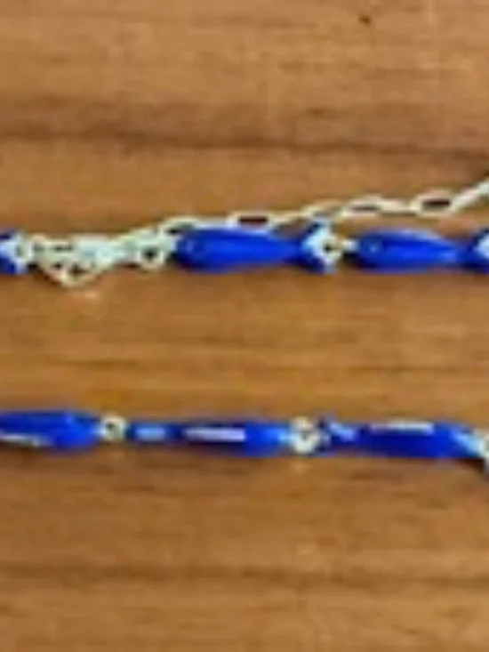 Clare V Blue Enamel Sardine Necklace - Picture 5 of 5